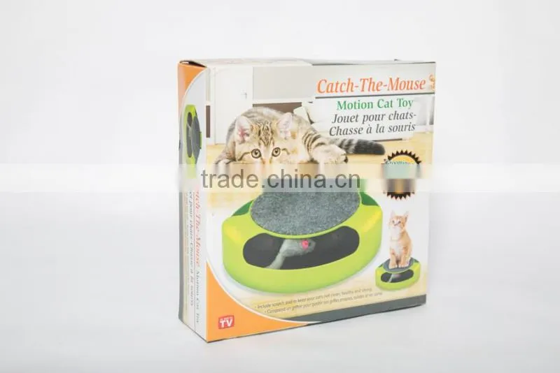 cat scratcher catch the mouse round turnable cat toy pet toy