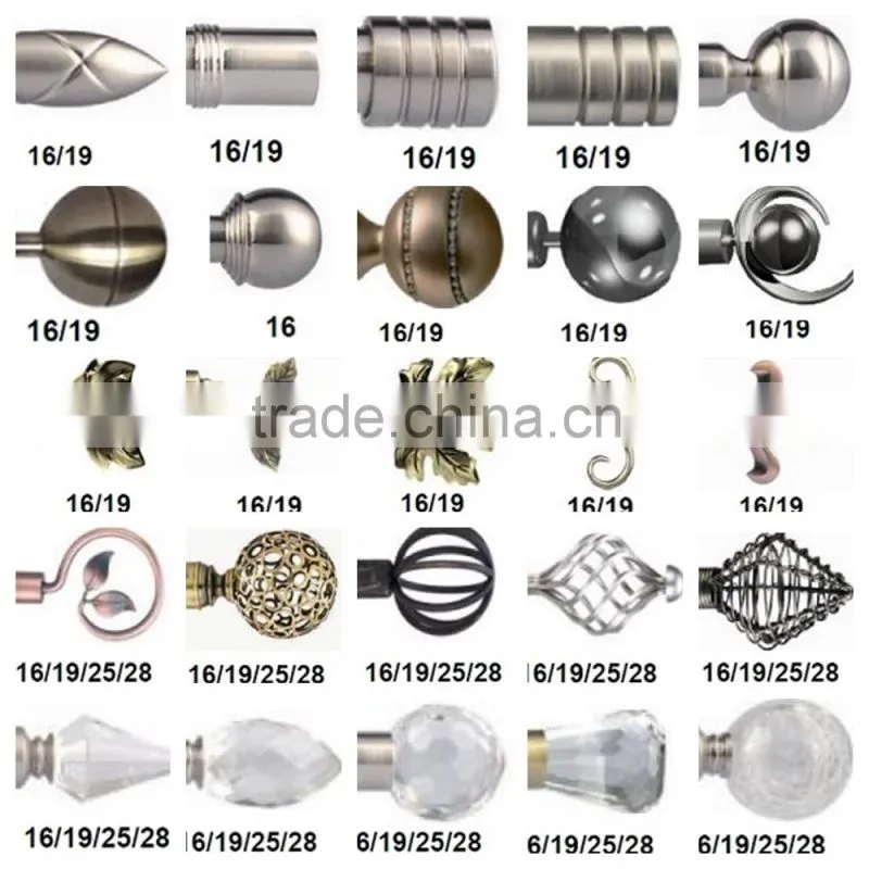 designer curtain pole curtain accessory copper silver for wholesale curtain finial