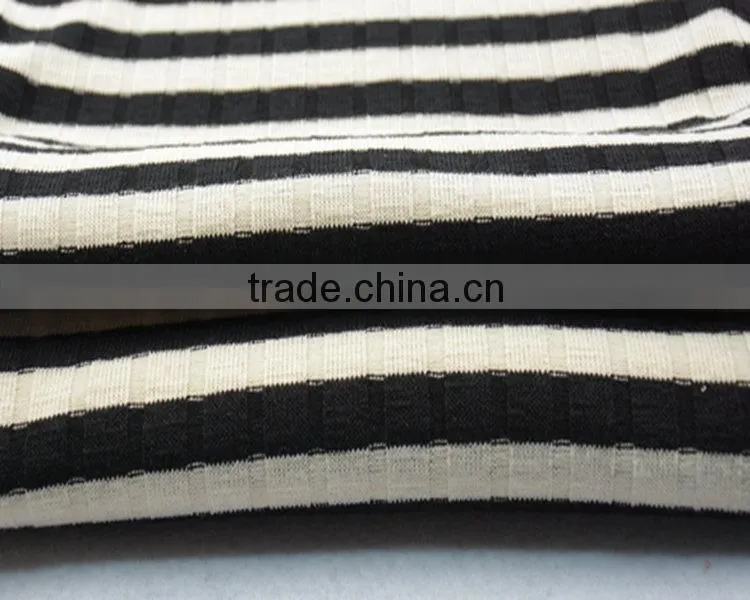 Jiufan Textile Hot Selling Rib Knit Acrylic Span Fabric For Garment Sweater