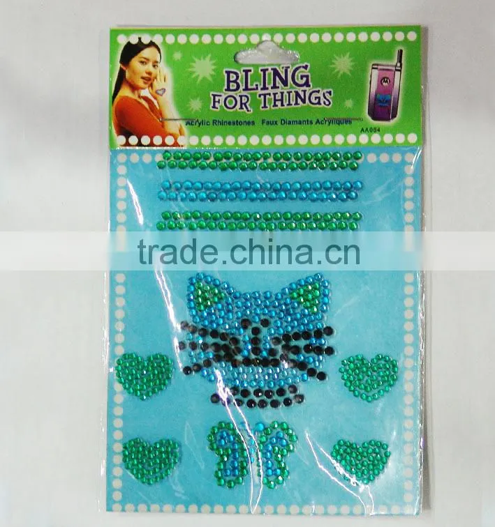 Fashionable DIY Product mobile phone crystal sticker for decoration