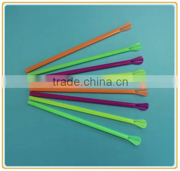 yiwu high quality scoop plastic spoon straws