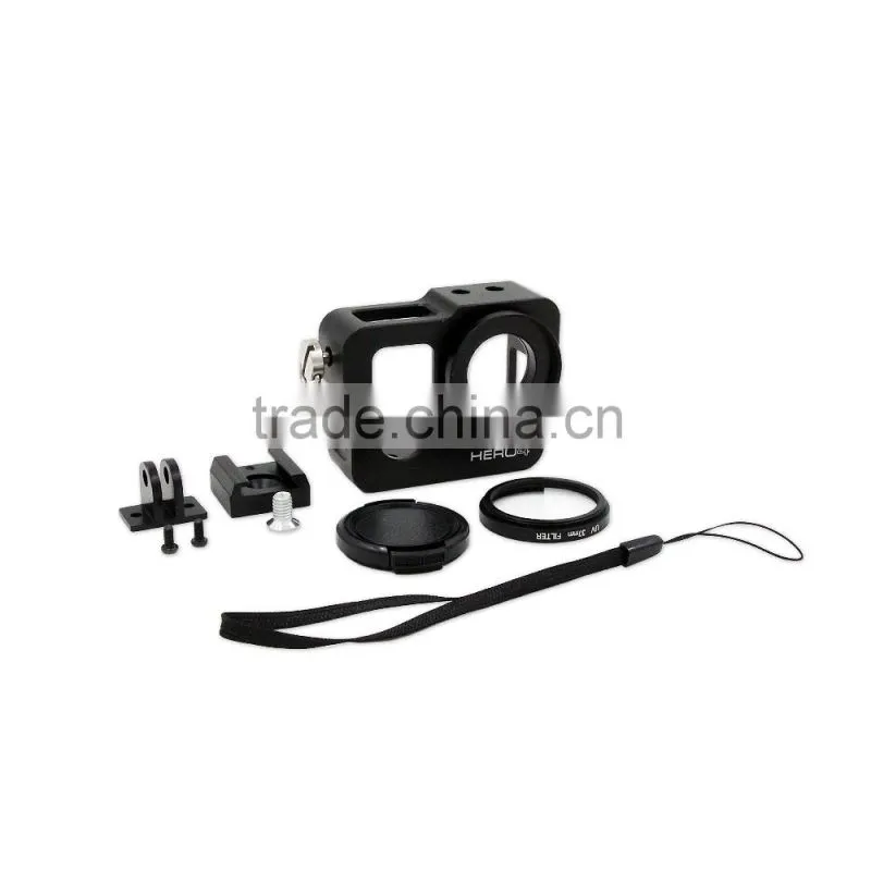Telesin Aluminium Alloy CNC Protective Housing Shell Case for Go Pro Hero3+/4