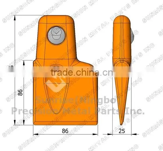 211 Auger clearance cutter digger dirt outside gage teeth for soil and rock drilling