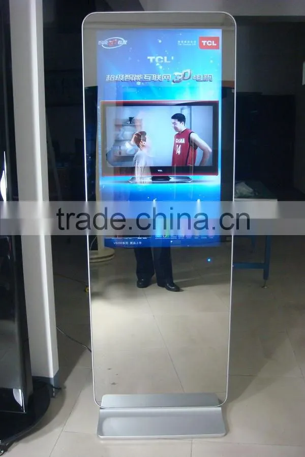 Highly stable mirror digital signage floor stand player