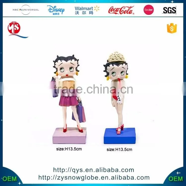 2016 Resin Sexy Betty Boop Figurine for Resin US Betty Statue Decor