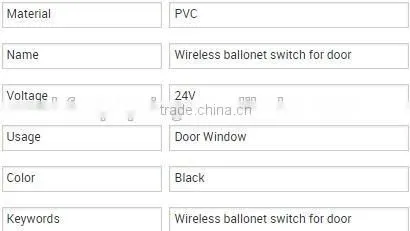 Wireless Ballonet Switch For Industrial Door