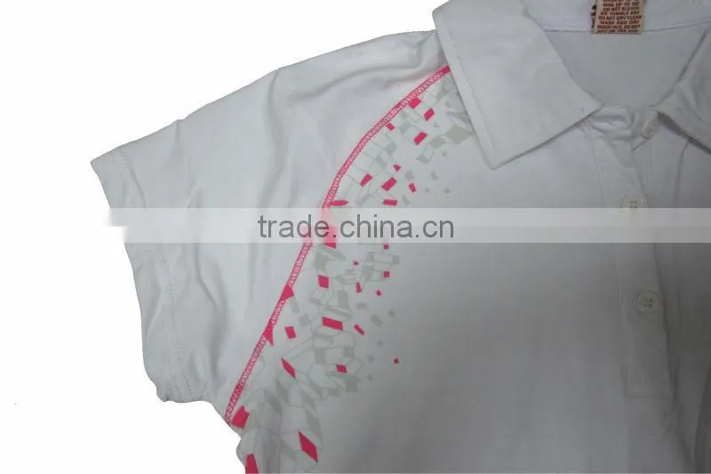 women newest plain short sleeve slim fit custom polo shirt