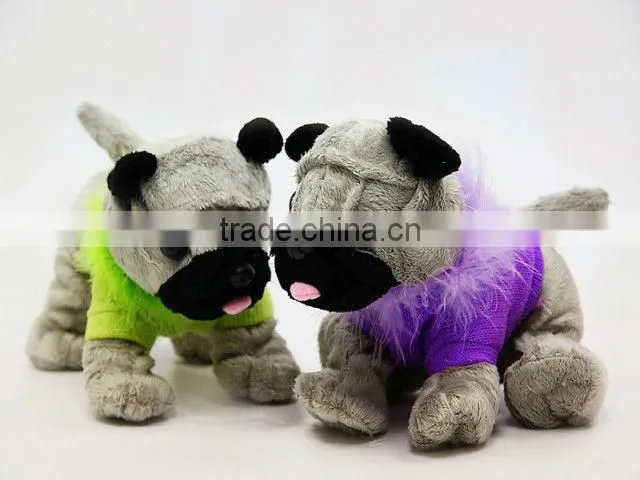 30cm fashional popular customized plush hedgehog animal toy with silk bowtie for valentine festival