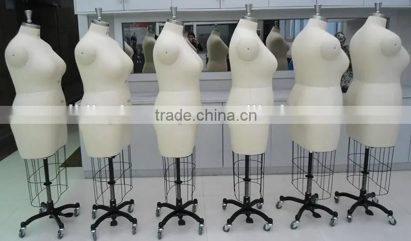 European and American female mannequin wedding dressform with collapsible shoulder hip and belly