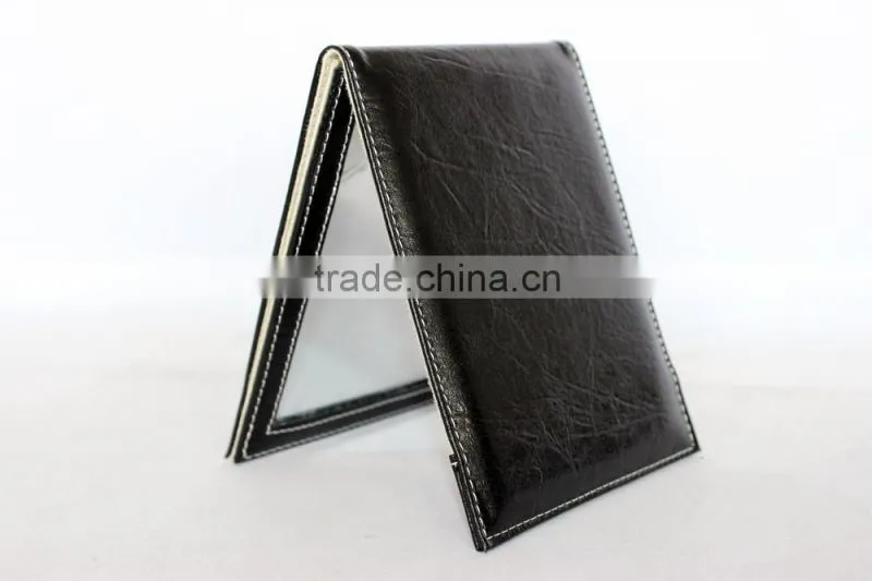 High Quality leather Standing Up Cosmetic Mirror