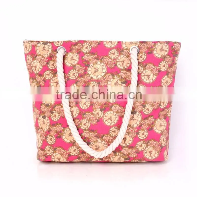 New design wholesale canvas beach bag 2016 tote bag