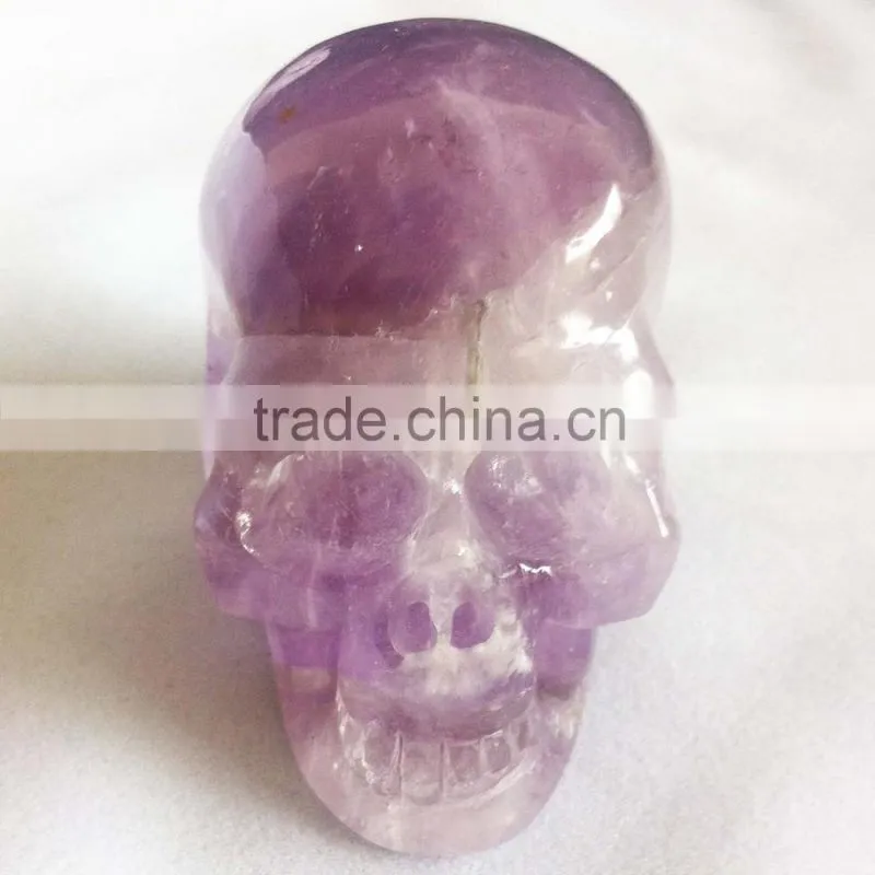Pure Handmade Amethyst Skull Handicraft