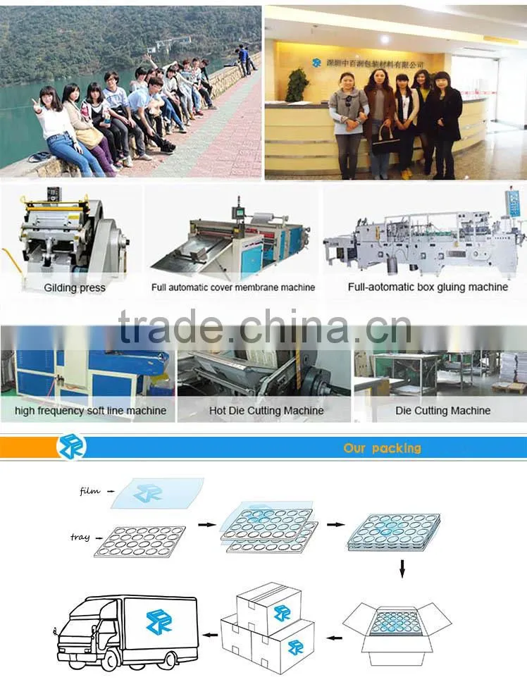 food grade clear retail cosmetic plastic container