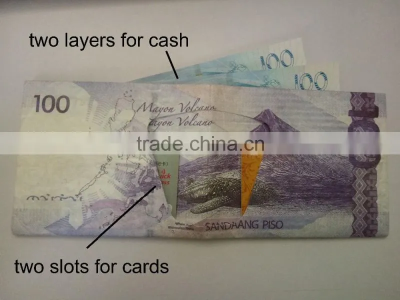 2016 latest design fortable anti tear tyvek watermelon paper money wallet
