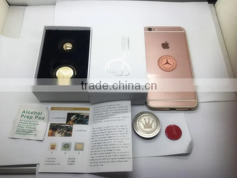 luxurious golden car mount holder Ball Sticky Magnetic Stand china cell phone mount for car china stock