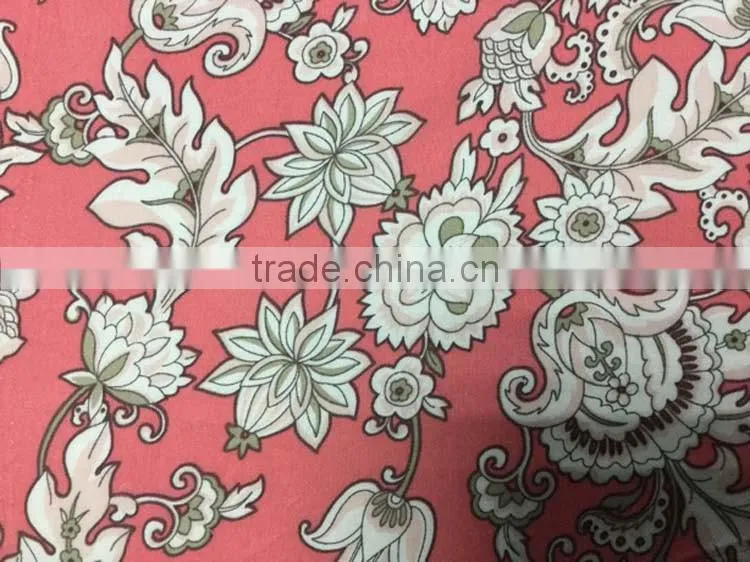 stock woven cotton rayon printed fabric wholesale