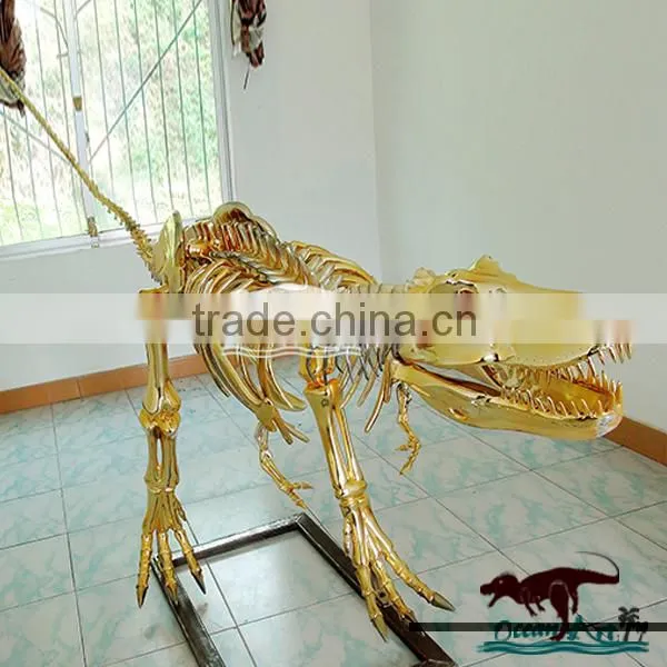 Hot sale gold metal dinosaur skeleton