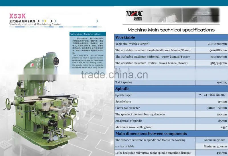 machine vice X53K Vertical Milling Machiney tool portable government-owned