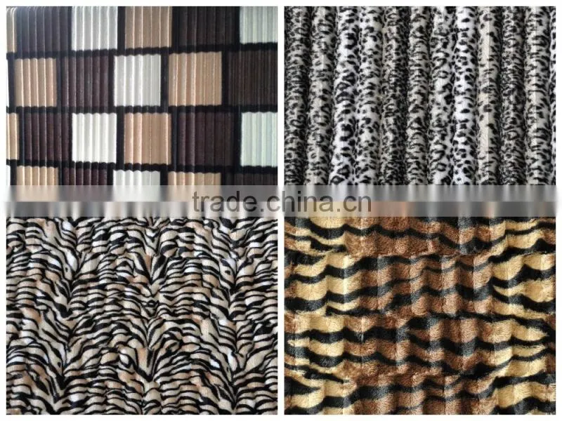 100% polyester high deep pile plush fleece fabric