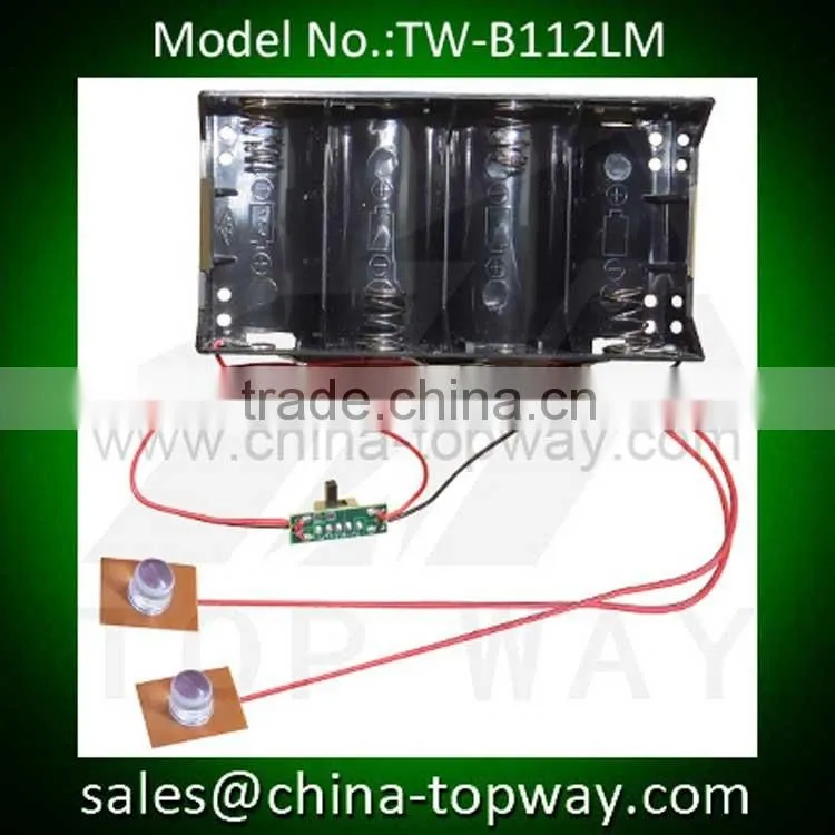Super bright white 10mm led module light with replaceable batteries