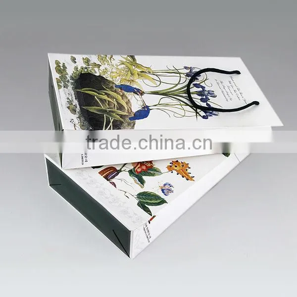 art paper bag printing with floral art