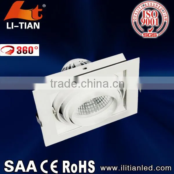20w 30w 40w 60w 90w adjustable recessed rectangle led grille light