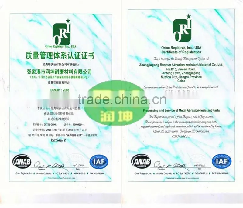 Chrome carbide overlay steel pipe