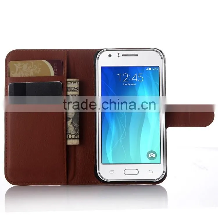 High Quality Leather Holster Card Wallet Folio Stand Flip Case Cover for Samsung GALAXY J1 ACE