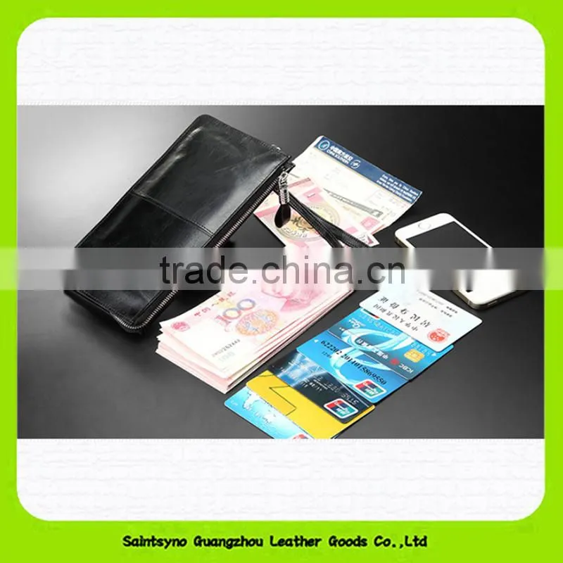 15714 Brand RFID wallet real leather RFID blocking travel wallet men