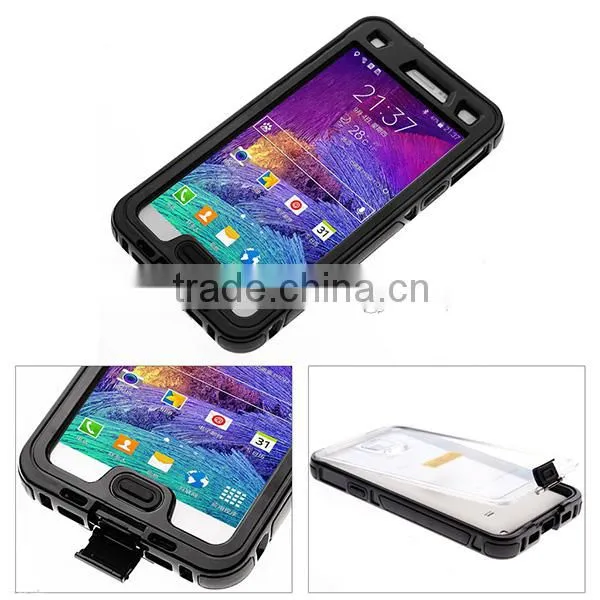 Shockproof Waterproof Case Note 4 With Button Black