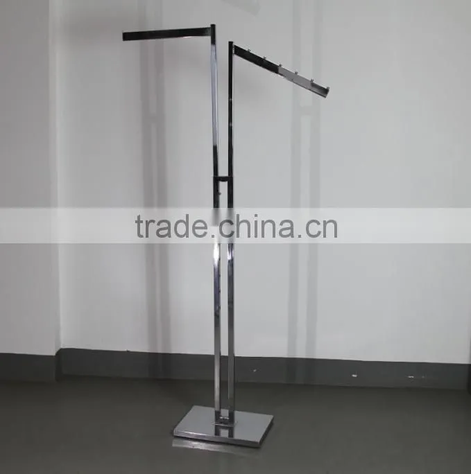 RH-YJ01 cloth display racks 400*300*1800 Q235 chrome plated High Quality Clothes Rack Stand Display