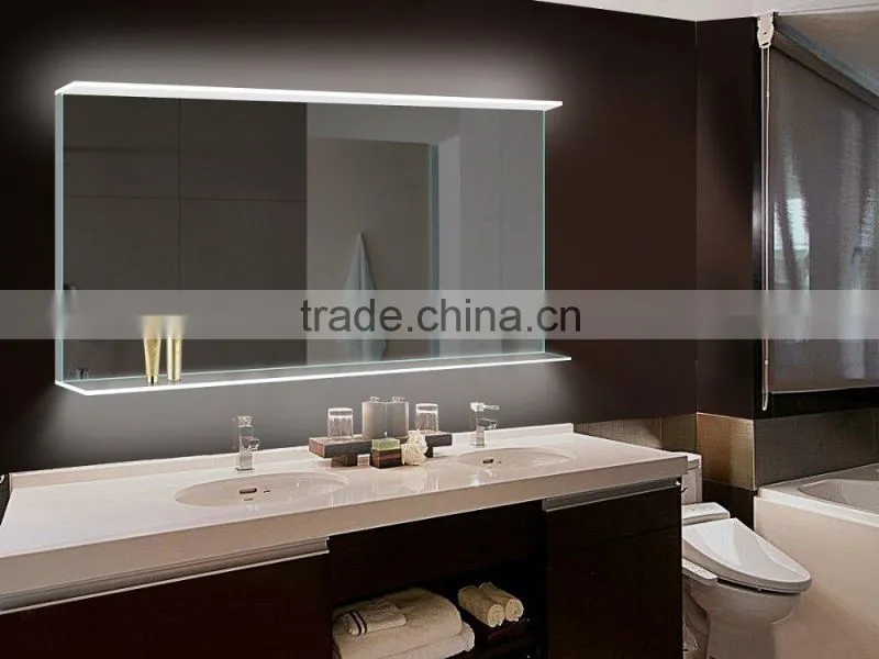 Lamxon American Bathroom mirror with led backlit ,hot selling model illuminated bathroom lighted mirror