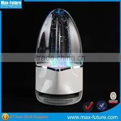 Hot sales led dancing water show speaker with small aquarium, LED Water Light Speaker with dancing fish