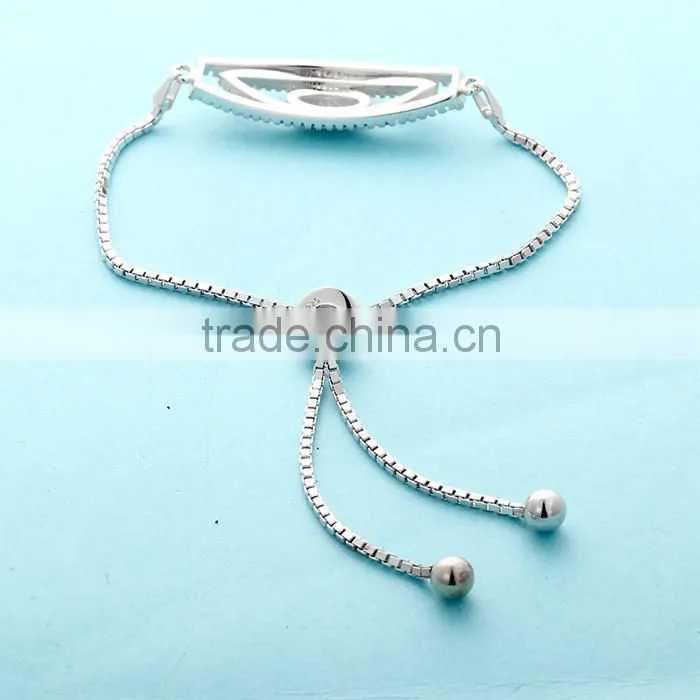 925 Sterling Silver Bangle Bracelet Bangle Stand Designs High Quality Jewelry Sbg384W