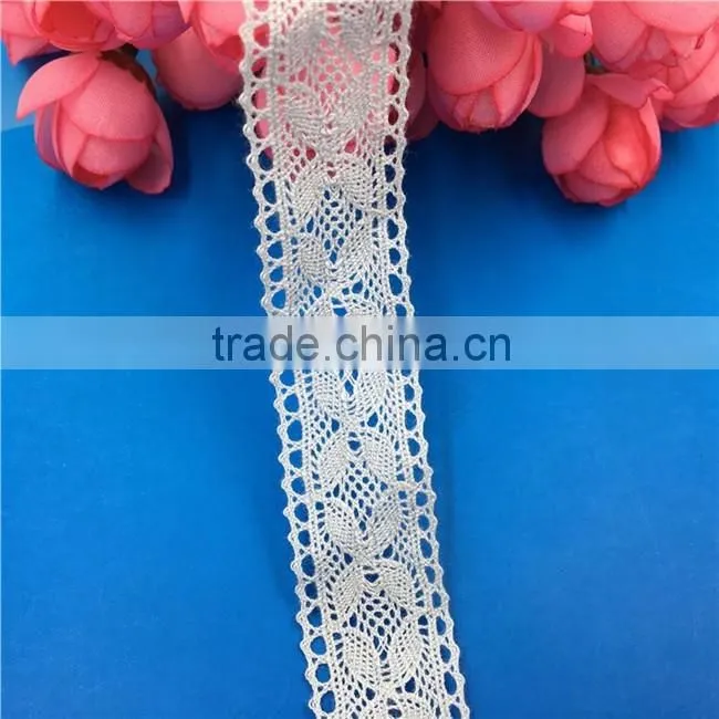 H0536H Elegant Lace Ribbon, 100% Cotton Lace ,Crocheted Lace