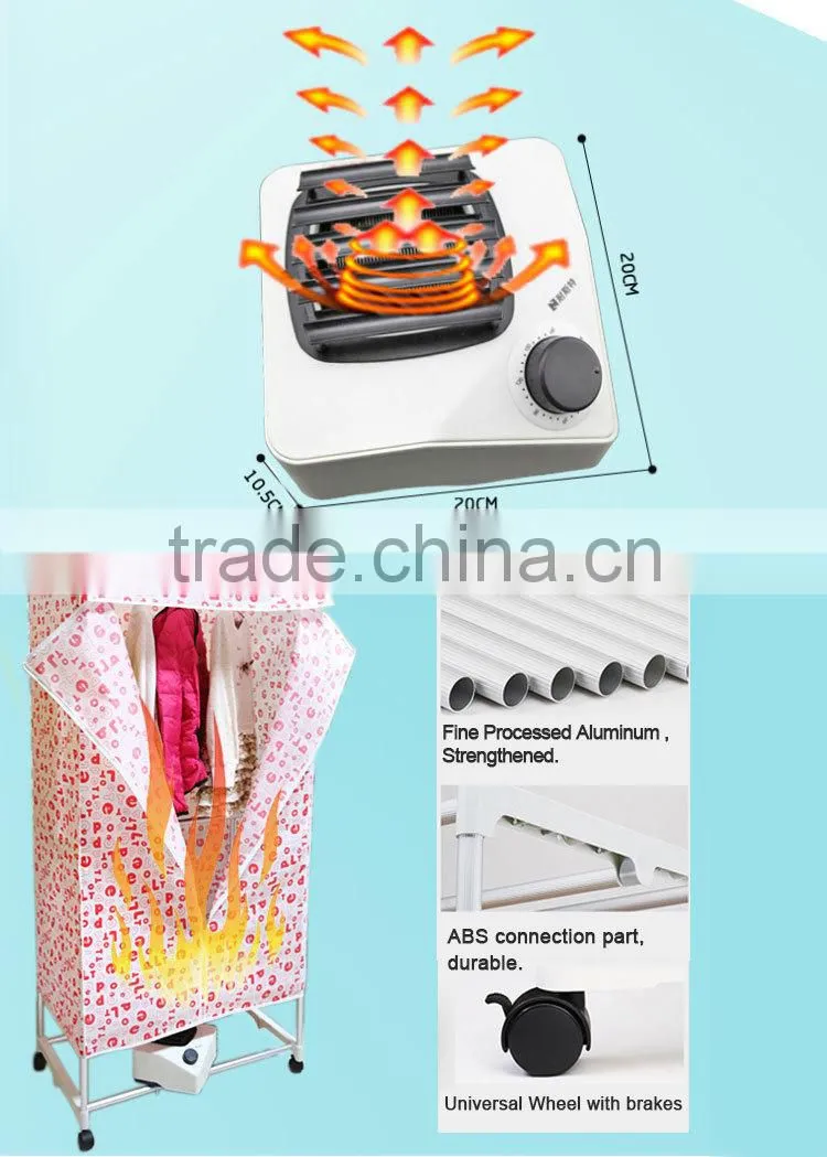 Electric heated clothes dryer