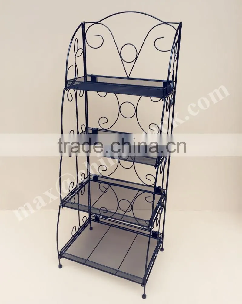 Convenient Folding Cosmetic Wire Basket Display Rack