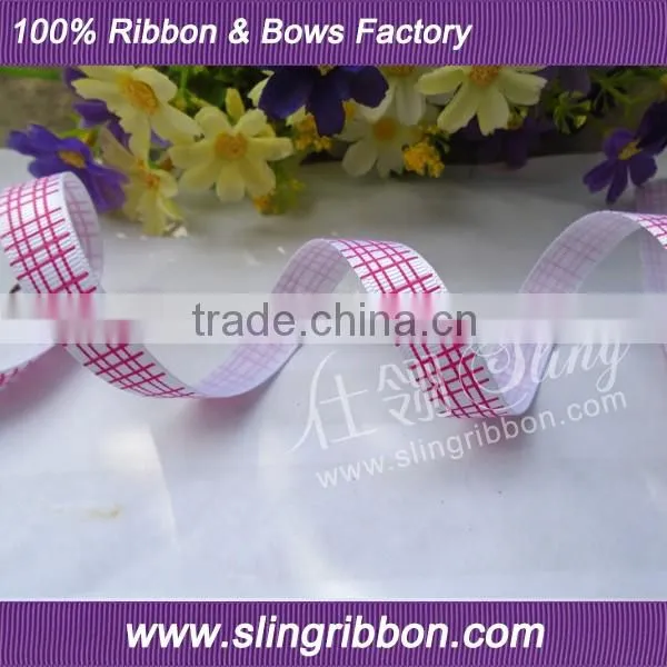 Hot Sale Custom Gingham Ribbon