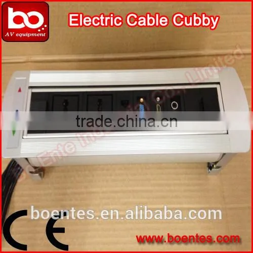 Desktop Motorized Pop Up Box with VGA cable/Tabletop Rotatable Sockets