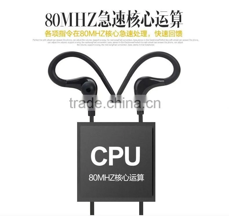 Sports bluetooth headphone wireless headset in-ear headphones for all mobile phones