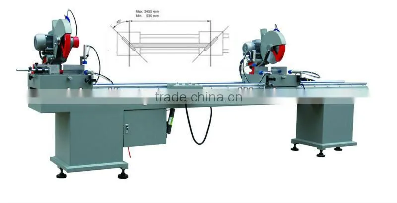 UPVC Doors and Windows Double Head Cutting Machine