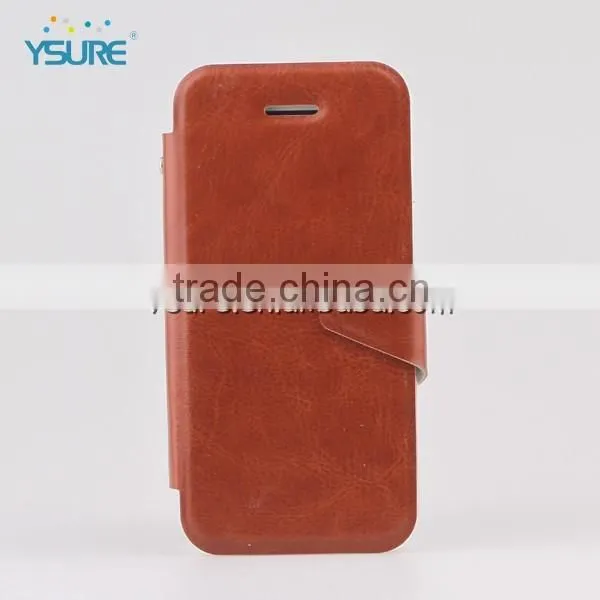 2016 Hot Sales Slim PU Leather Case for iphone6 with big magnet and support stand