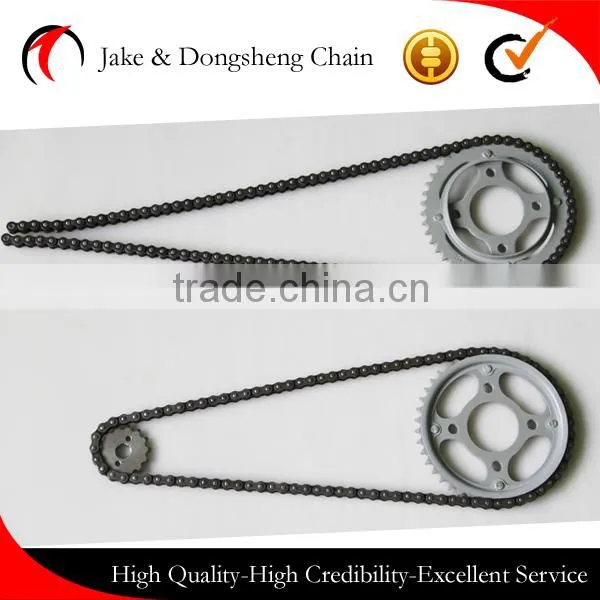 ZHEJIANG CHINA 1045 STEEL 40MN 428H/124L-56T/14T motor chain and sprocket per set
