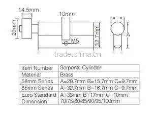 best quality brass style european cylinder locks