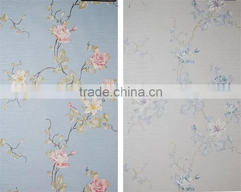 decoration materials embossed effect pvc wallpaper