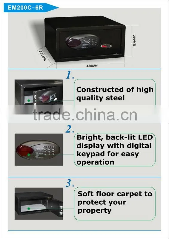 LED digital electronic laptop safe box for hotel