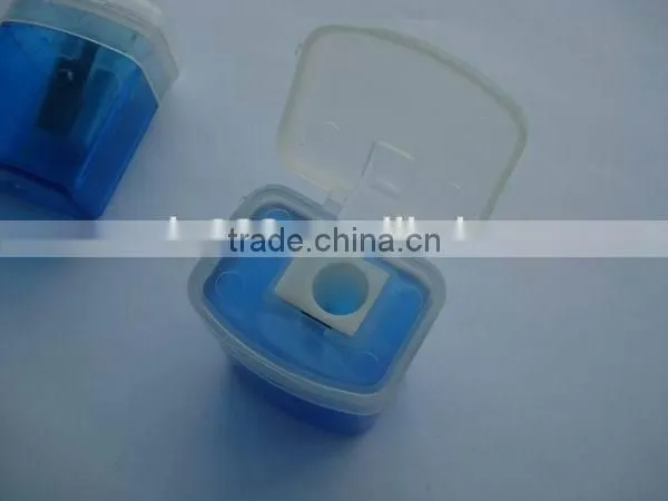 high quality new factory plastic square pencil sharpener for logo printing