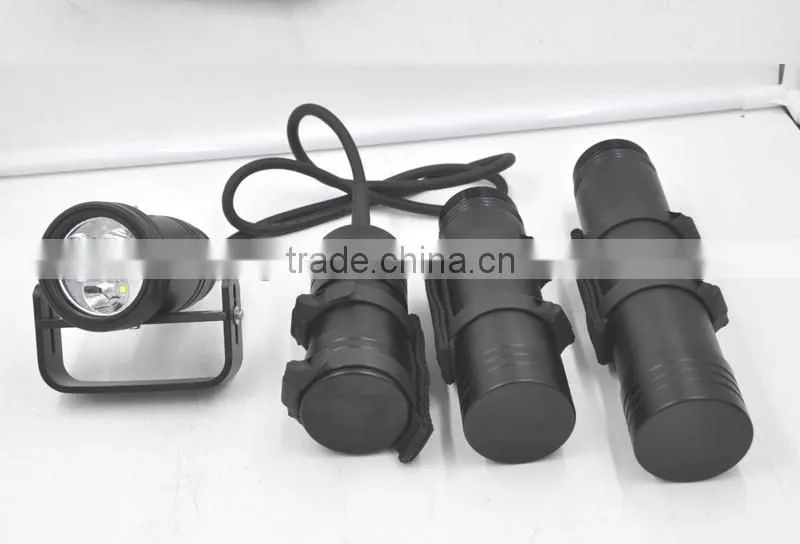 Hlgh power scuba diving led flashlight for underwater