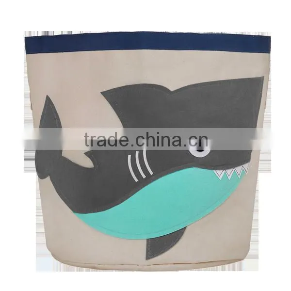 Foldable Canvas Sturdy Dirty Clothes Bedroom Laundry Basket, Toy Book Storage Organizer Basket