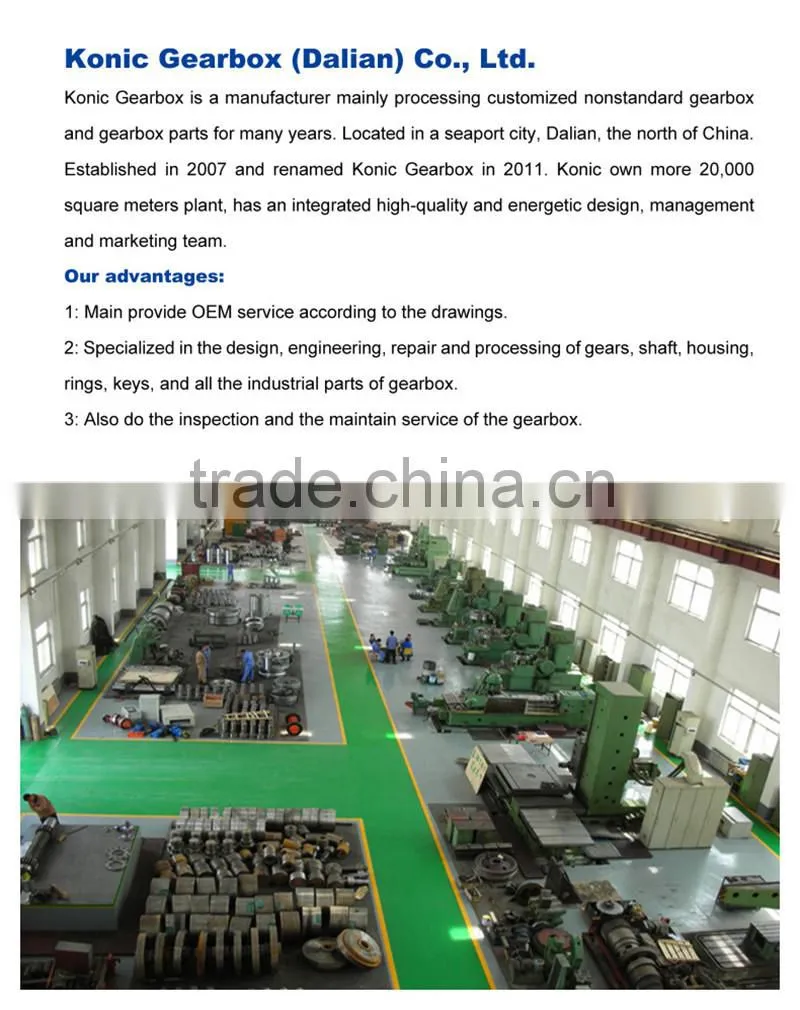 Main large helical gear since the PTO Shaft